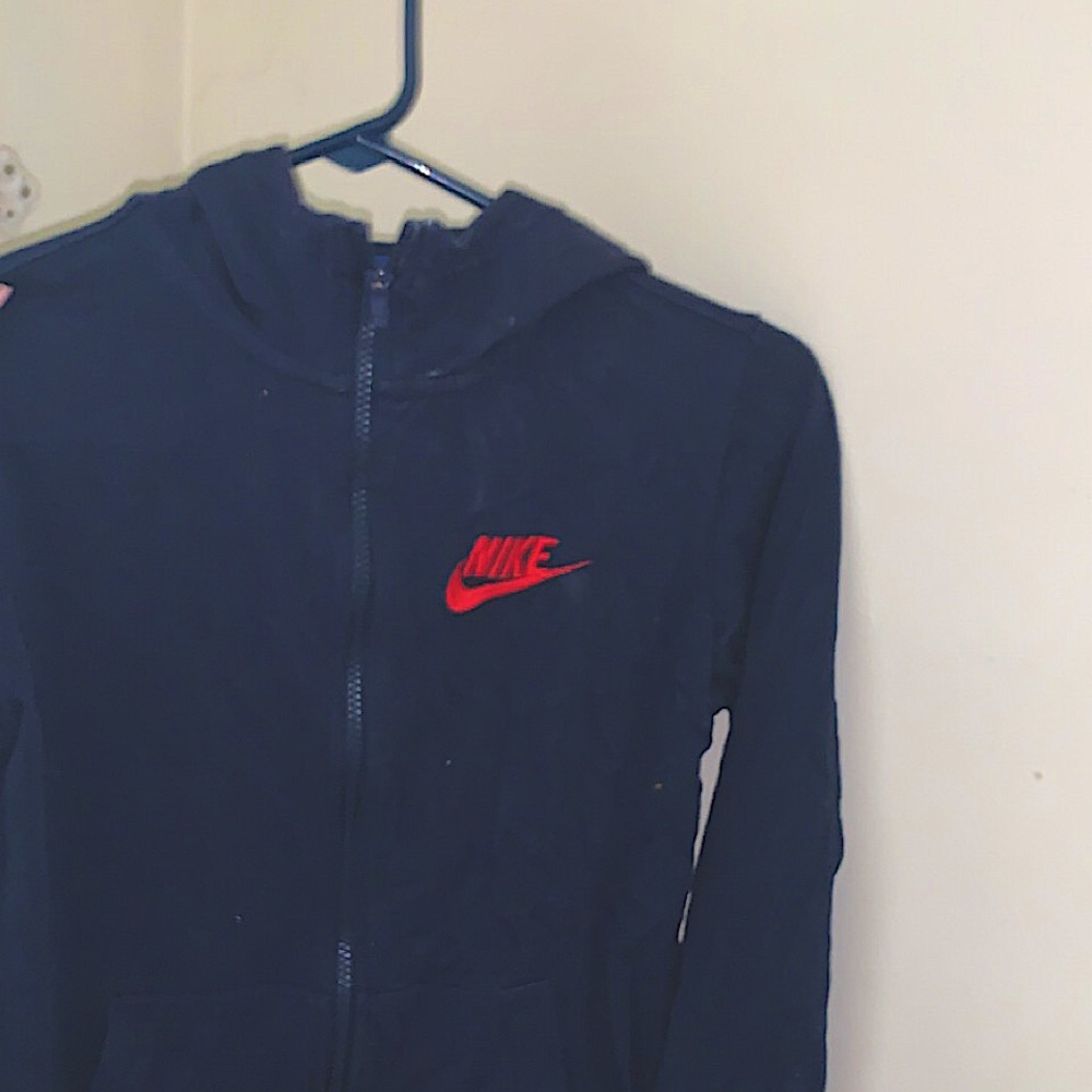 Nike Zip Up Hoodie Navy Blue